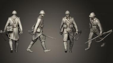 Military figurines French soldier 2 1 3d model